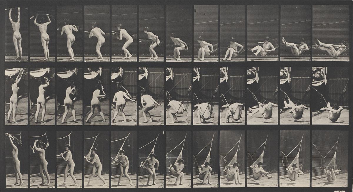 EADWEARD MUYBRIDGE (1830-1904) A selection of 11 plates from the classic series Animal Locomotion showing women in motion.